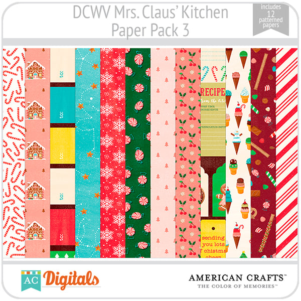 Mrs. Claus' Kitchen Paper Pack 3