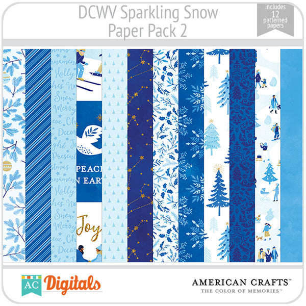 Sparkling Snow Paper Pack 2