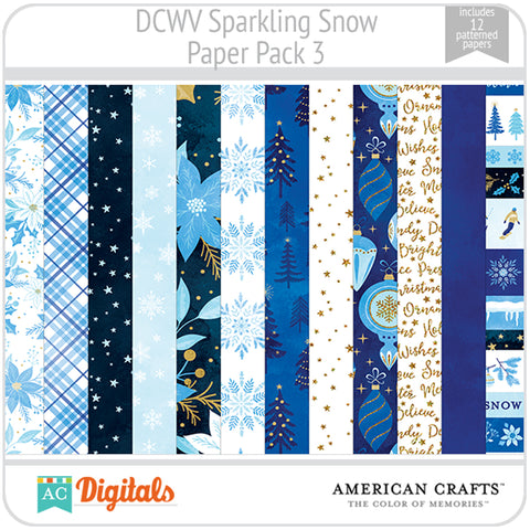 Sparkling Snow Paper Pack 3