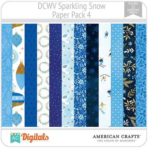 Sparkling Snow Paper Pack 4