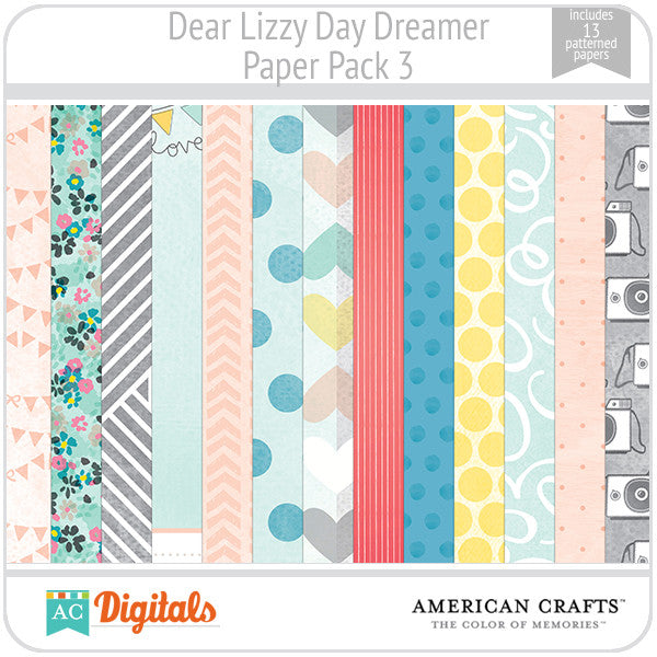Dear Lizzy Day Dreamer Paper Pack 3