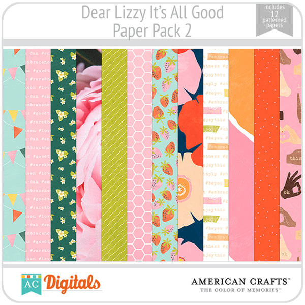 Dear Lizzy It's All Good Paper Pack 2