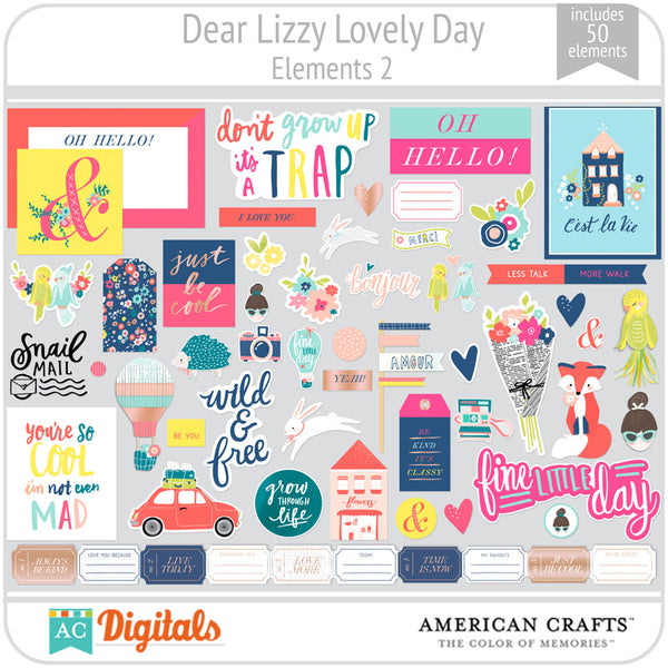 Dear Lizzy Lovely Day Element Pack 2