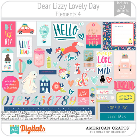 Dear Lizzy Lovely Day Element Pack 4