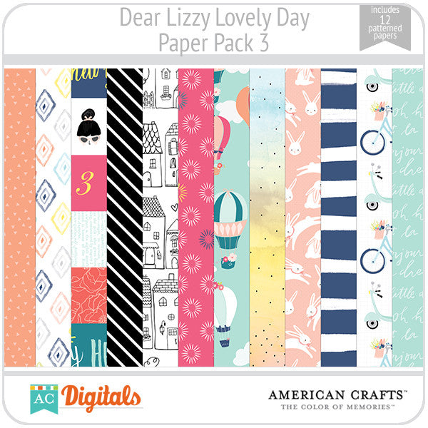 Dear Lizzy Lovely Day Paper Pack 3