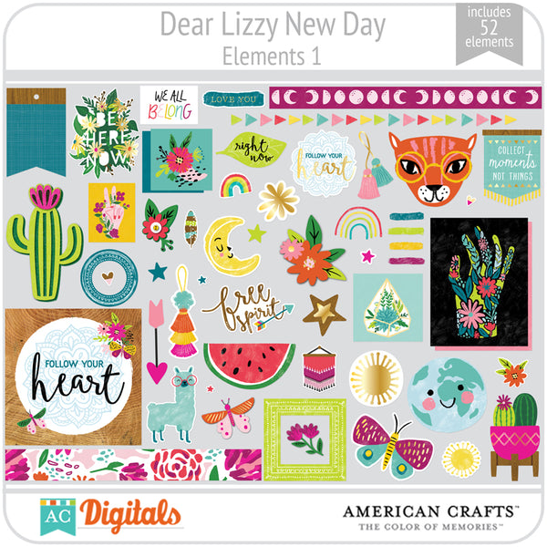 Dear Lizzy New Day Element Pack 1