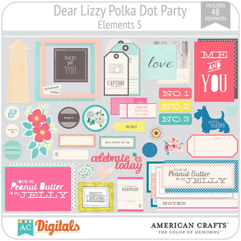 Dear Lizzy Polka Dot Party Element Pack 5