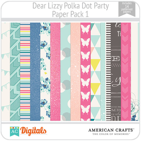 Dear Lizzy Polka Dot Party Paper Pack 1