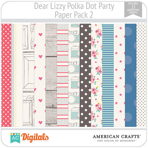 Dear Lizzy Polka Dot Party Paper Pack 2