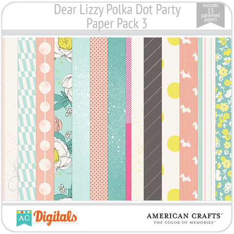 Dear Lizzy Polka Dot Party Paper Pack 3