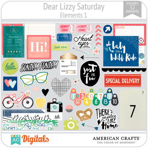 Dear Lizzy Saturday Element Pack 1