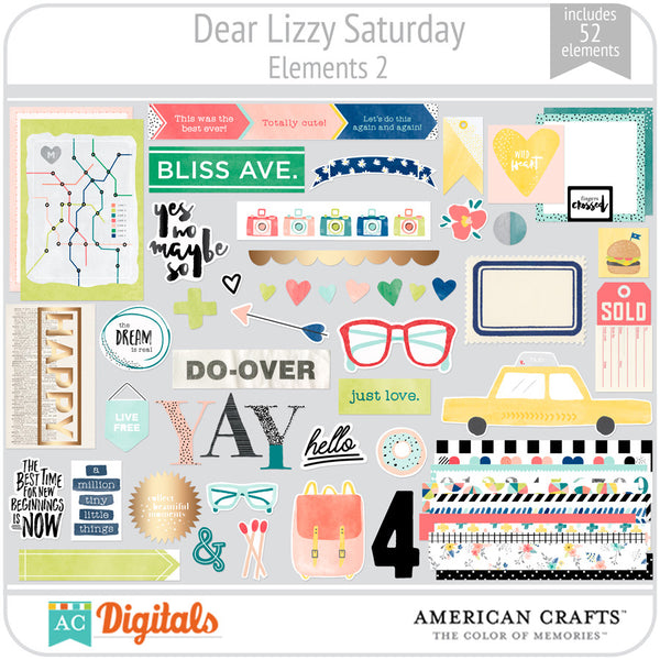 Dear Lizzy Saturday Element Pack 2