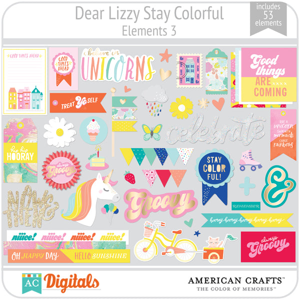 Dear Lizzy Stay Colorful Element Pack 3