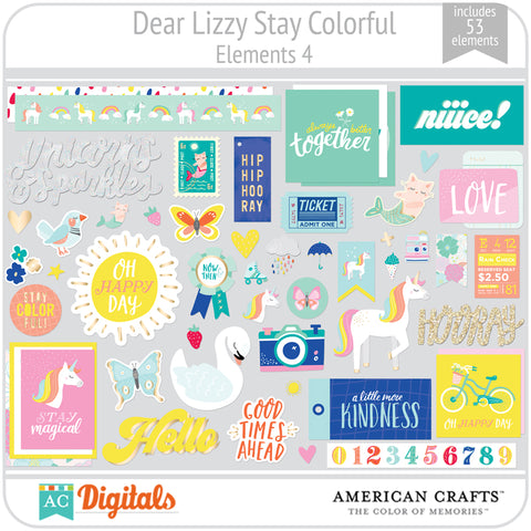 Dear Lizzy Stay Colorful Element Pack 4