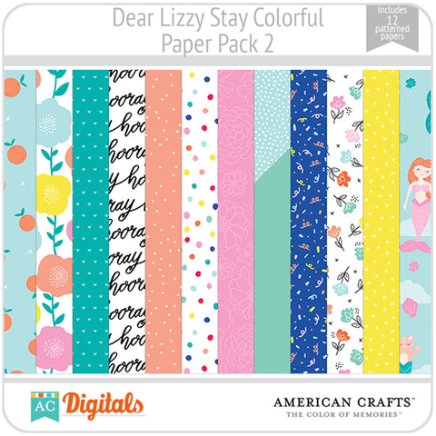 Dear Lizzy Stay Colorful Paper Pack 2