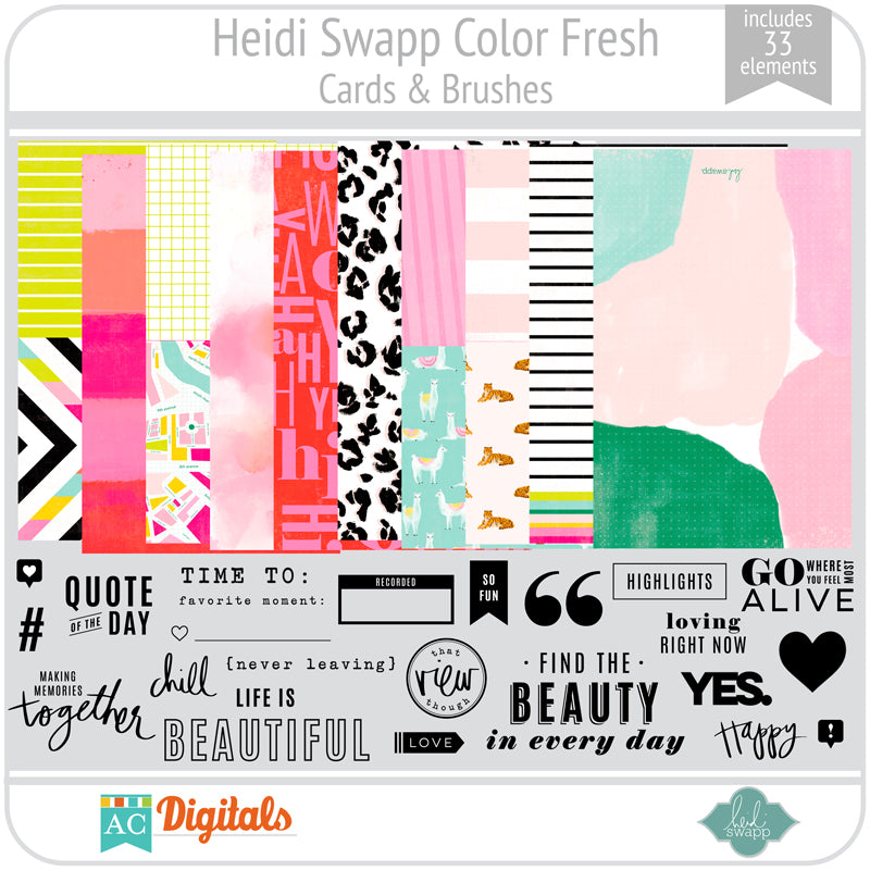 Color Fresh Cards and Brushes