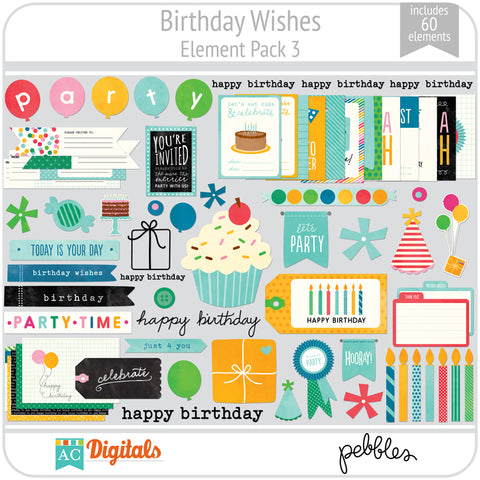 Birthday Wishes Element Pack 3