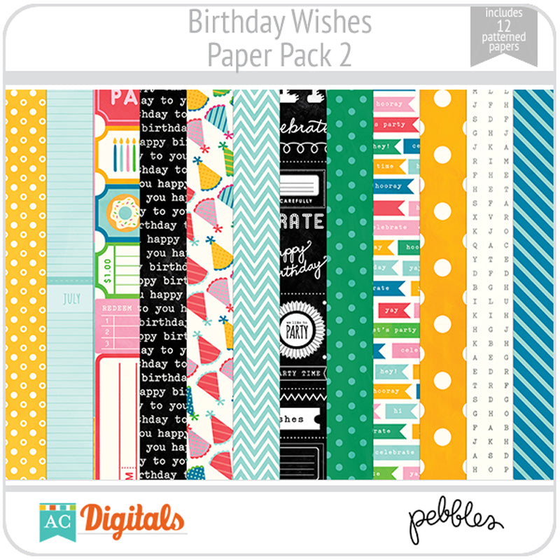 Birthday Wishes Paper Pack 2