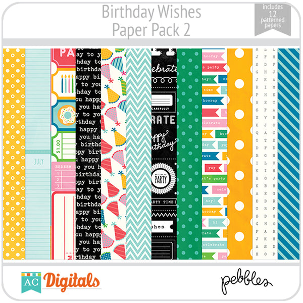 Birthday Wishes Paper Pack 2
