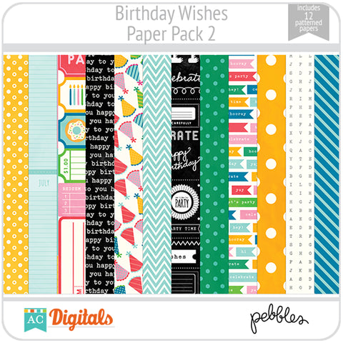 Birthday Wishes Paper Pack 2