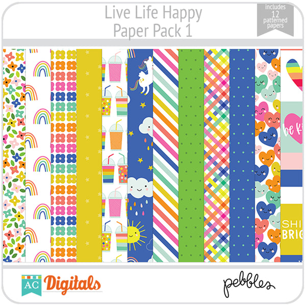 Live Life Happy Paper Pack 1