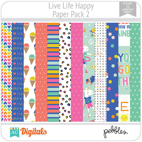 Live Life Happy Paper Pack 2