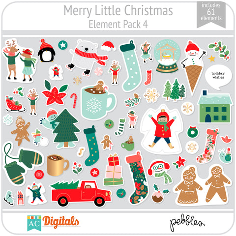 Merry Little Christmas Element Pack 4