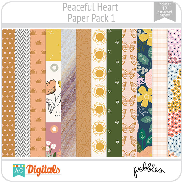 Peaceful Heart Paper Pack 1