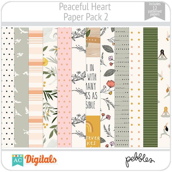 Peaceful Heart Paper Pack 2