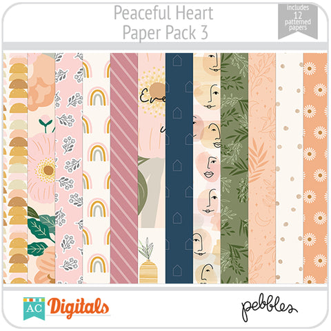 Peaceful Heart Paper Pack 3