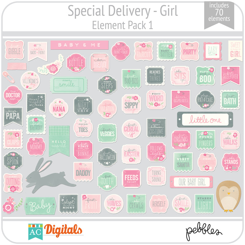 Special Delivery - Girl Element Pack 1