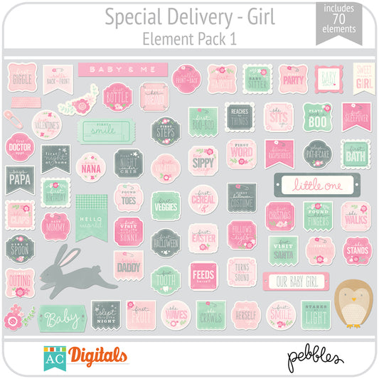 Special Delivery - Girl Element Pack 1