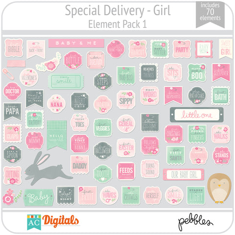 Special Delivery - Girl Element Pack 1