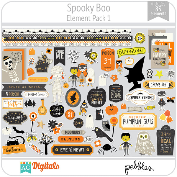 Spooky Boo Element Pack 1