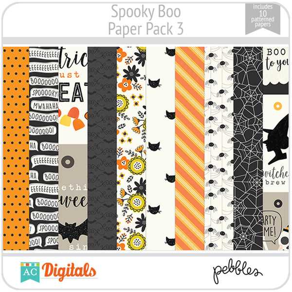 Spooky Boo Paper Pack 3