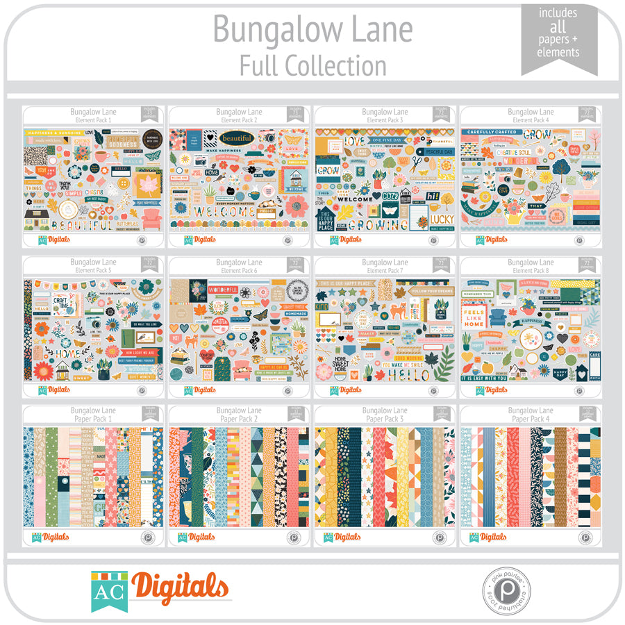 Bungalow Lane Acrylic Stamps - Paige Evans