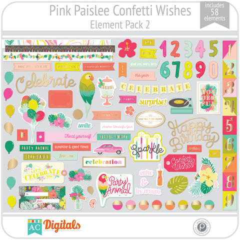 Confetti Wishes Element Pack 2