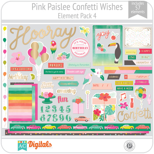 Confetti Wishes Element Pack 4
