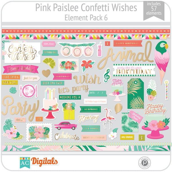 Confetti Wishes Element Pack 6