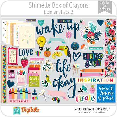 Shimelle Box of Crayons Element Pack 2
