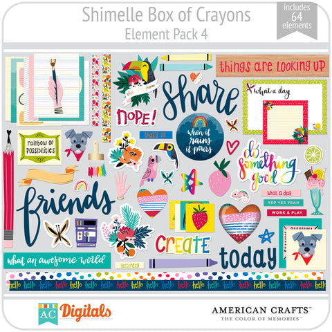 Shimelle Box of Crayons Element Pack 4