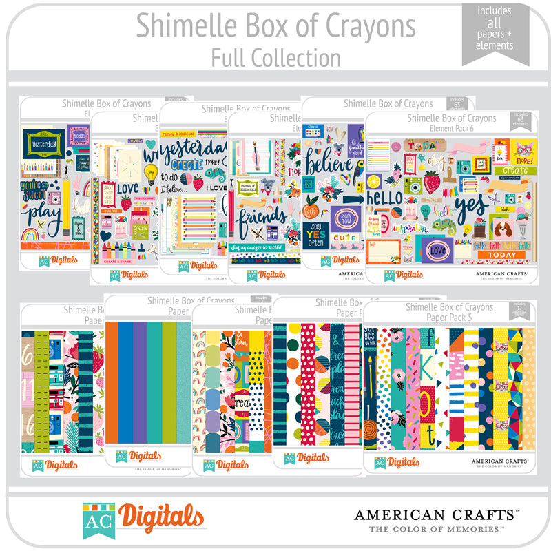 Shimelle Box of Crayons Full Collection