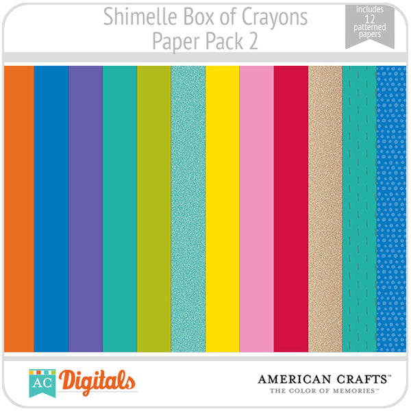 Shimelle Box of Crayons Paper Pack 2