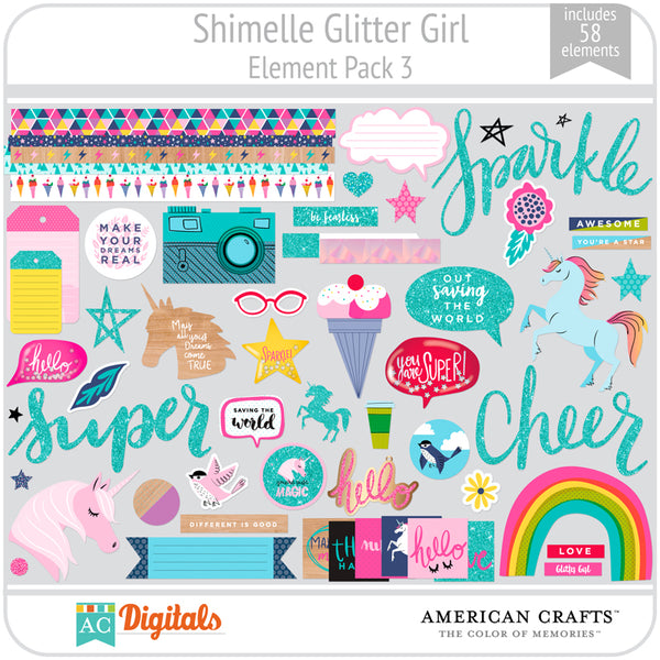 Shimelle Glitter Girl Element Pack 3