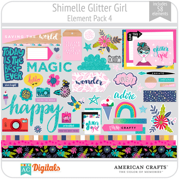 Shimelle Glitter Girl Element Pack 4