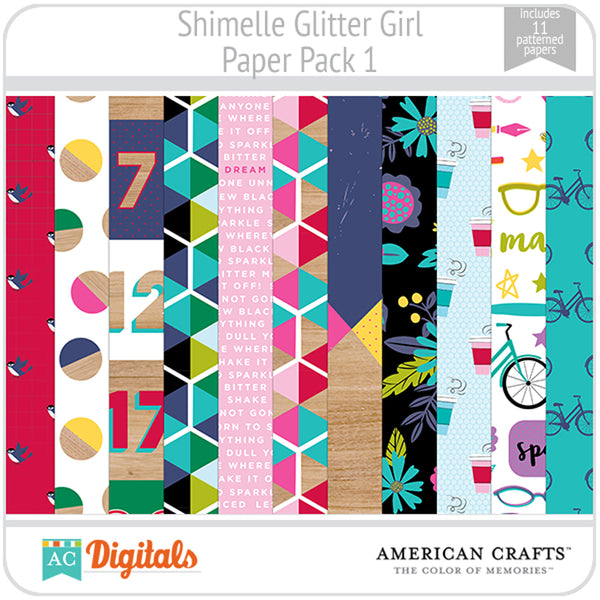 Shimelle Glitter Girl Paper Pack 1