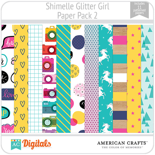 Shimelle Glitter Girl Paper Pack 2