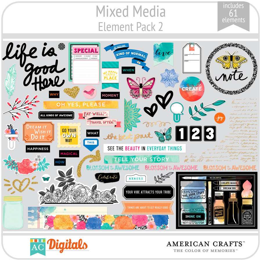 Mixed Media Element Pack 2