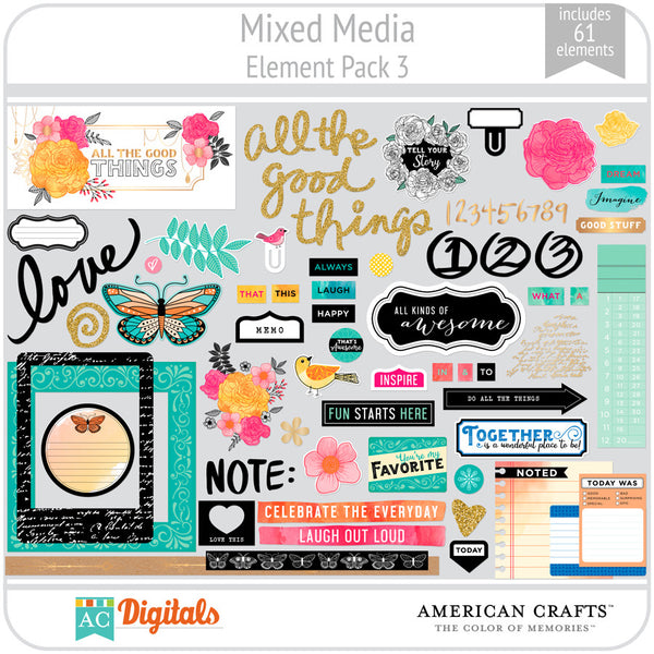 Mixed Media Element Pack 3