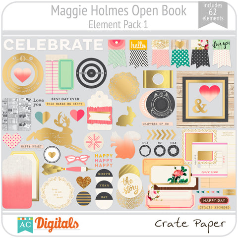 Maggie Holmes Open Book Element Pack #1